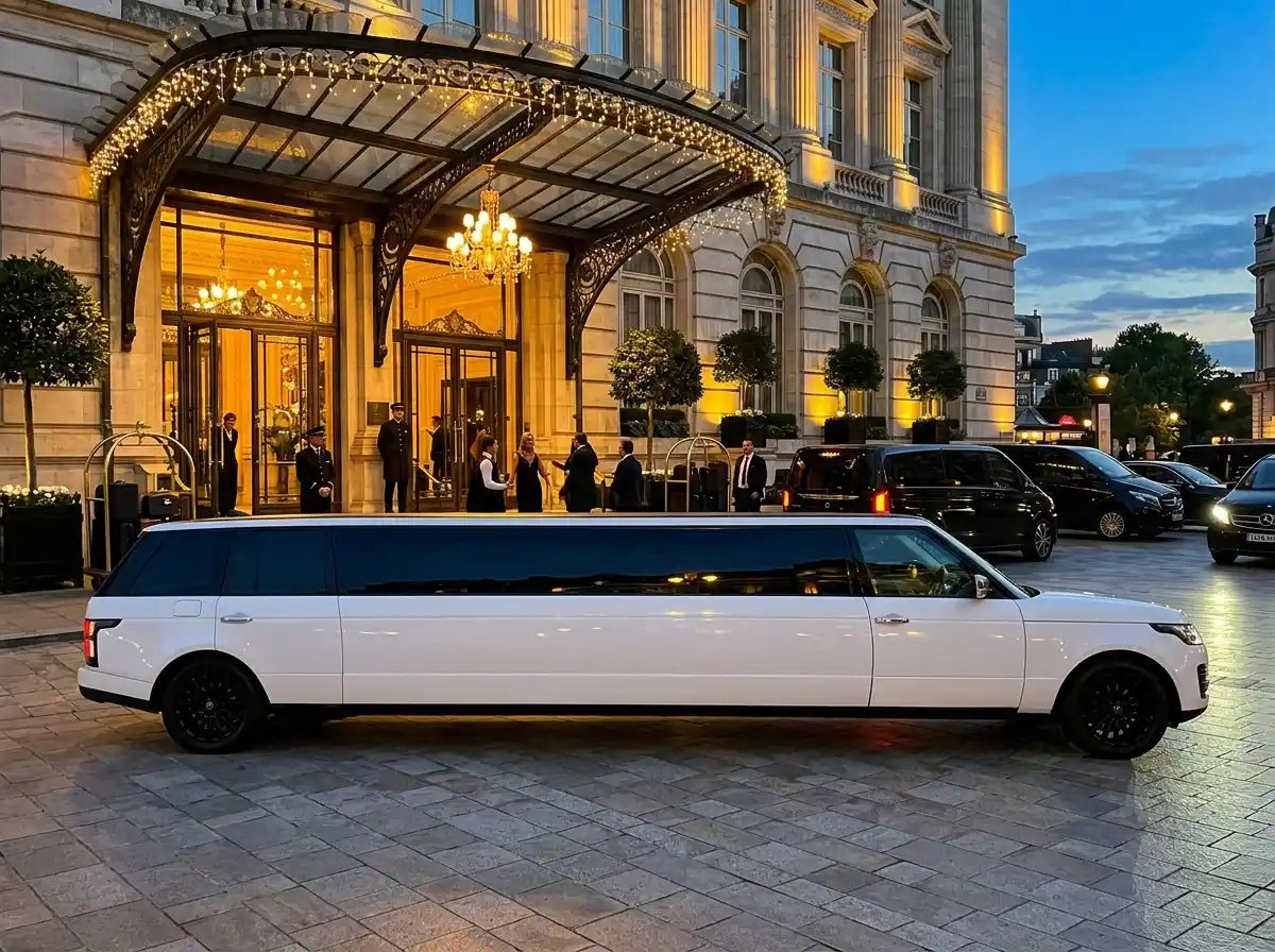 side view of range rover limo
